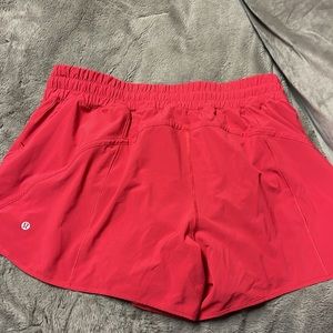 Lululemon track that shorts size 16 red